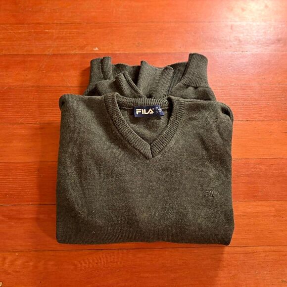 Vtg. Fila Men's Green Wool Sweater - Picture 3 of 5